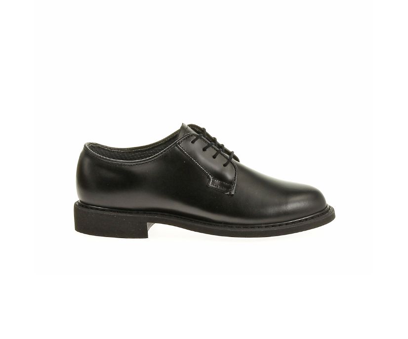 BATES BOOTS | WOMEN'S MARCHING LEATHER PLAIN TOE HIGH SHINE OXFORD-BLACK