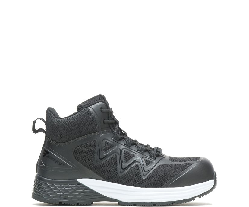 BATES BOOTS | WOMEN'S RUSH MID WORK COMPOSITE TOE-BLACK