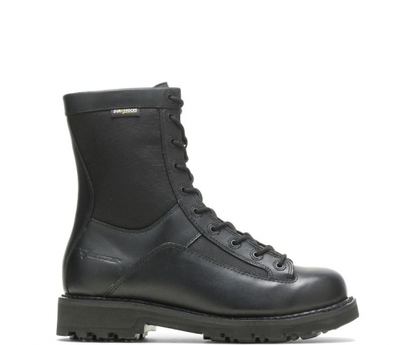 BATES BOOTS | MEN'S 8" DURASHOCKS LACE-TO-TOE SIDE ZIP BOOT-BLACK